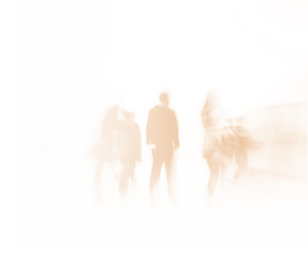 People in background